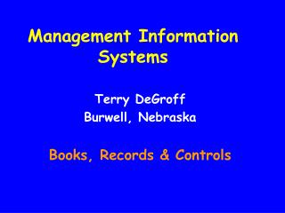 Management Information Systems