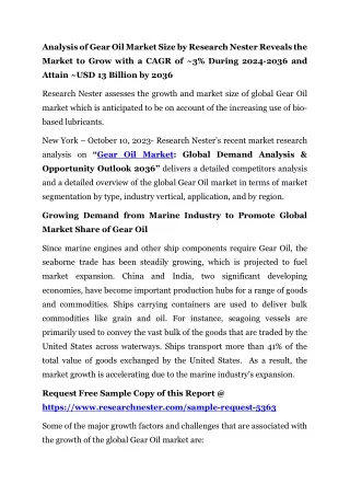 Gear Oil Market