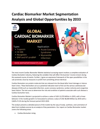 Cardiac Biomarker Market