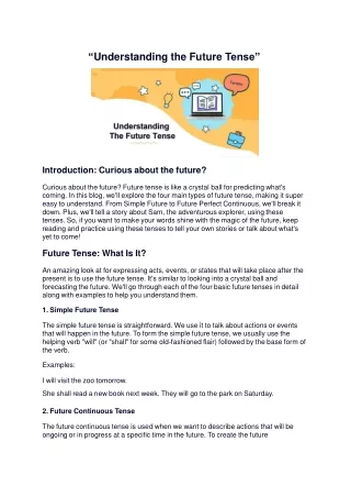 Decoding Tomorrow: A Comprehensive Guide to Understanding the Future Tense