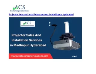 Projector Sales and Installation services in Madhapur Hyderabad