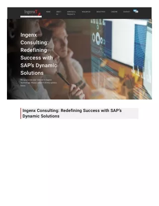 Ingenx Consulting: Redefining Success with SAP’s Dynamic Solutions