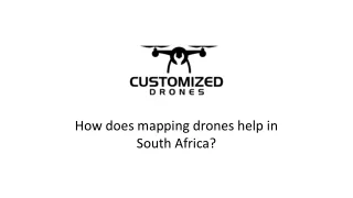 How does mapping drones help in South Africa?