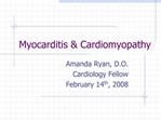 Myocarditis Cardiomyopathy