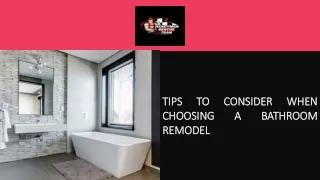 Tips to Consider When Choosing a Bathroom Remodel