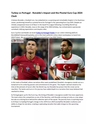 6WTH-Turkey vs Portugal - Ronaldo's Impact and the Pivotal Euro Cup 2024 Clash