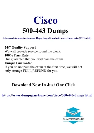 What's in Santa’s Bag? 20% Off on Cisco 500-443 Practice Test! DumpPass4Sure