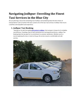 Navigating Jodhpur