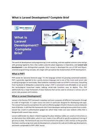 What is Laravel Development? Complete Brief