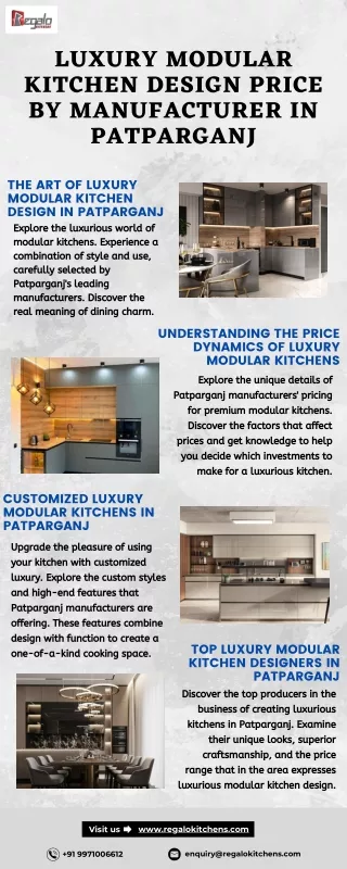 LUXURY MODULAR KITCHEN DESIGN PRICE BY MANUFACTURER IN PATPARGANJ