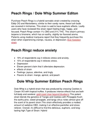 Peach Rings / Dole Whip Summer Editon