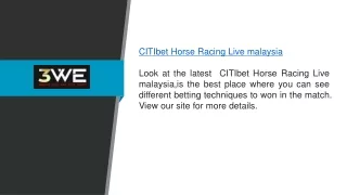 Citibet Horse Racing Live Malaysia Is An Amazing Betting Site