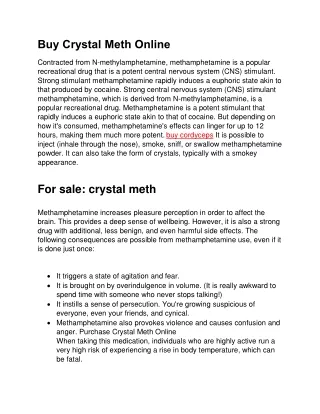 Buy Crystal Meth Online