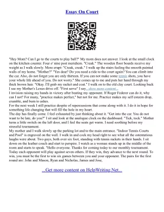 Court Essay