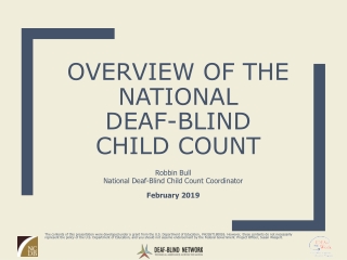 Overview of the National deaf-blind child count