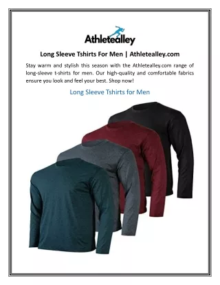 Long Sleeve Tshirts For Men  Athletealley