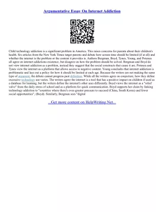 Internet Addiction Essay