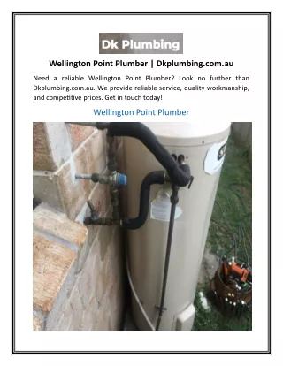 Wellington Point Plumber  Dkplumbing.com