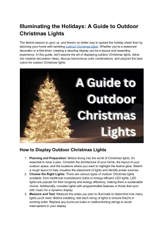 Illuminating the Holidays_ A Guide to Outdoor Christmas Lights