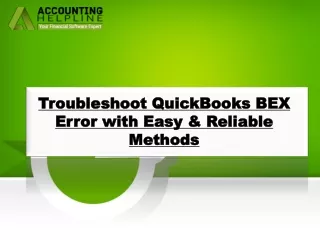 Quick Guide To Fix QuickBooks BEX error