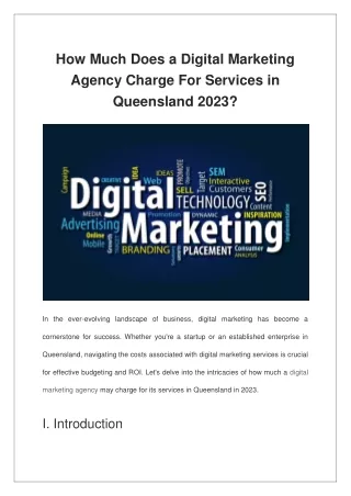 How Much Does a Digital Marketing Agency Charge For Services in Queensland 2023?