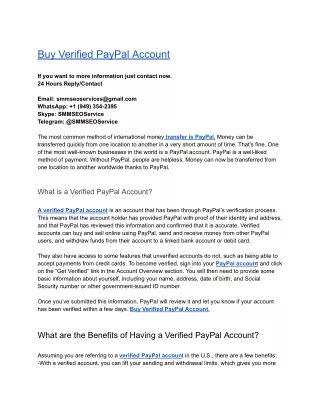 Buy Verified PayPal Account