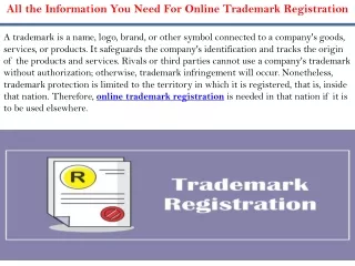 All the Information You Need For Online Trademark Registration