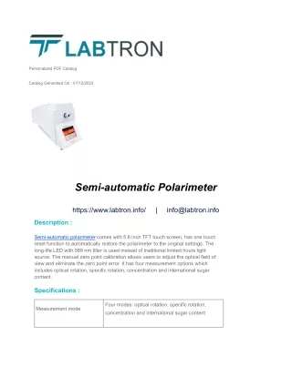 Semi-automatic Polarimeter