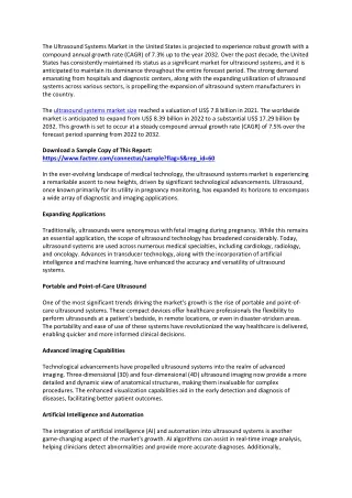 Ultrasound Systems Market Size, Industry Share, Trends, Growth and Forecast