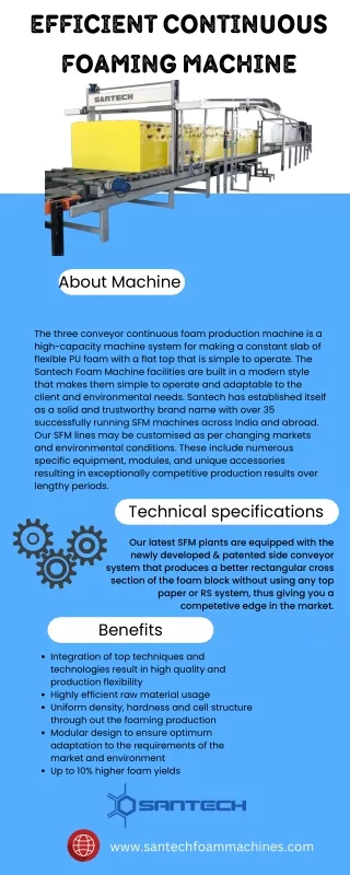 Efficient Continuous Foaming Machine by Santech Foam Machines