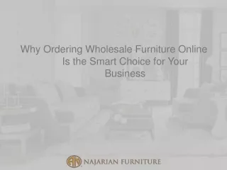 Why Ordering Wholesale Furniture Online Is the Smart Choice for Your Business