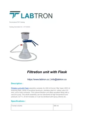 Filtration unit with Flask