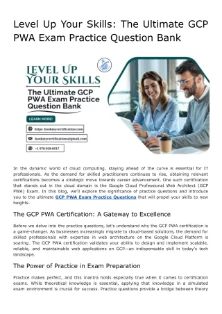 Level Up Your Skills_ The Ultimate GCP PWA Exam Practice Question Bank