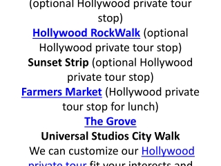 Hollywood Private Tours