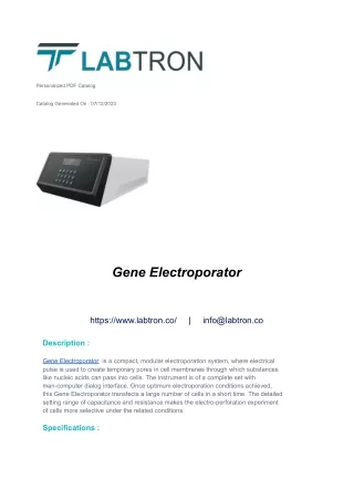 Gene Electroporator