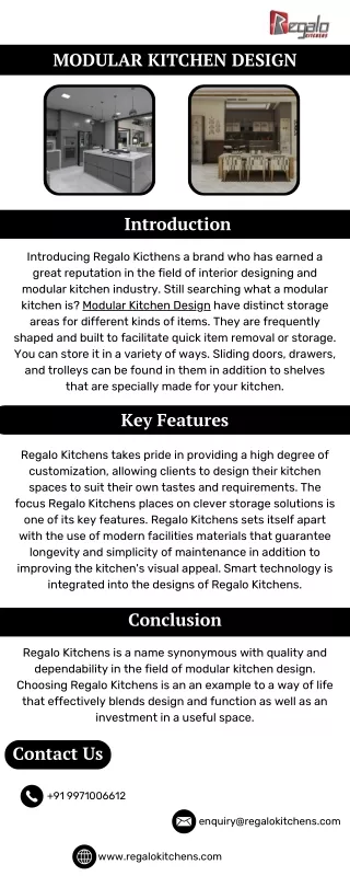 Modular Kitchen Design | Regalo Kitchens