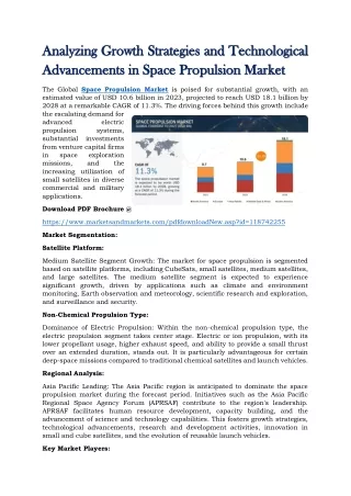 Analyzing Growth Strategies and Technological Advancements in Space Propulsion Market