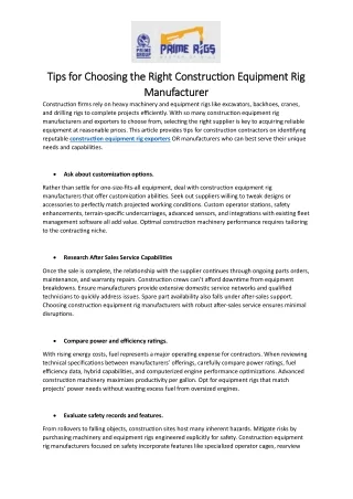 Tips for Choosing the Right Construction Equipment Rig Manufacturer (1)