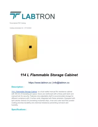 114 L Flammable Storage Cabinet