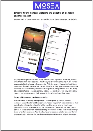Simplify Your Finances: Exploring The Benefits Of A Shared Expense Tracker