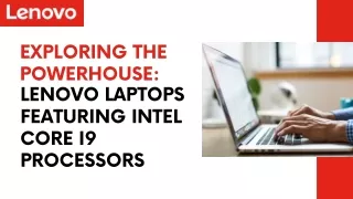 Exploring the Powerhouse Lenovo Laptops Featuring Intel Core i9 Processors