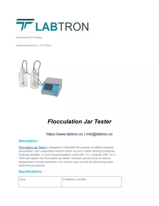 Flocculation Jar Tester