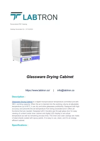 Glassware Drying Cabinet
