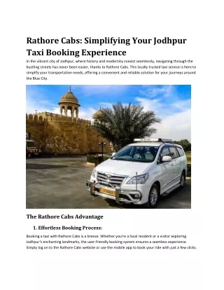 Rathore Cabs