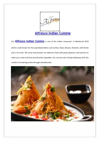 Alfresco Indian Cuisine