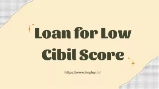 Loan for Low Cibil Score