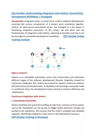 GCP DevOps Training institute in Ameerpet - Visualpath