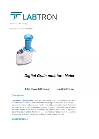 Digital Grain moisture Meter