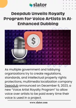 Deepdub Unveils Royalty Program for Voice Artists in AI-Enhanced Dubbing