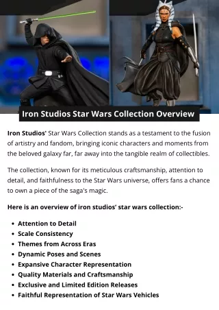 Iron Studios Star Wars Collection Overview